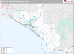 Panama City Metro Area Digital Map Premium Style